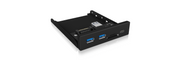ICY BOX IB-HUB1417-i3 Frontpanel with USB 3.0 Type-C and Type-A hub with card reader V28-ACRICYHUB1417I3