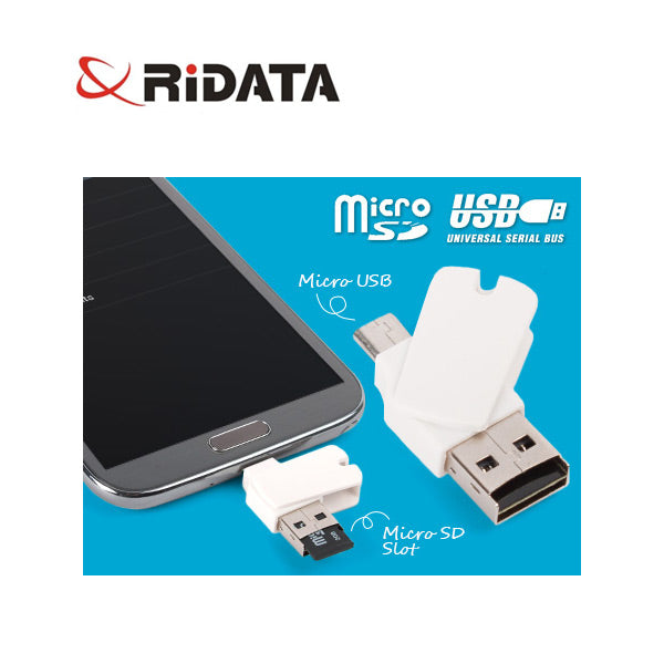 Ridata OTG Mobile Phone MicroSD Card Reader (OTG Mobile Phone/Tablet/PC) V28-ACRRIDTFUSBOTG