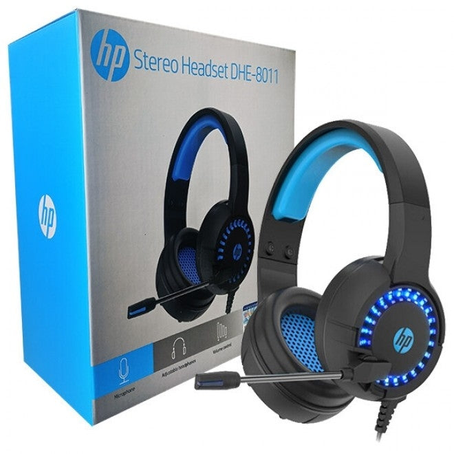 HP DHE-8011UM USB + 3.5mm with LED Stereo Gaming Headset V28-AHSHPDHE8011UM