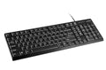 CLiPtec KLASSIC USB STANDARD KEYBOARD (SPILL-RESISTANT DESIGN) - Black V28-AKBRZK247BK