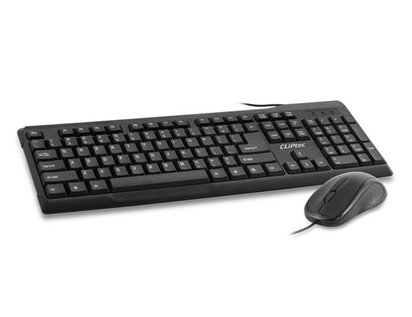 CLiPtec OFIZ-COMBO USB KEYBOARD AND MOUSE COMBO SET (SPILL RESISTANT DESIGN) Black V28-AKBRZK261BK