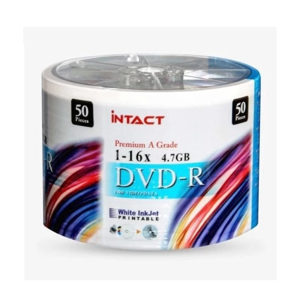 INTACT Printable DVD-R 16x White 50 pcs V28-BMDRIT16XDV-R50