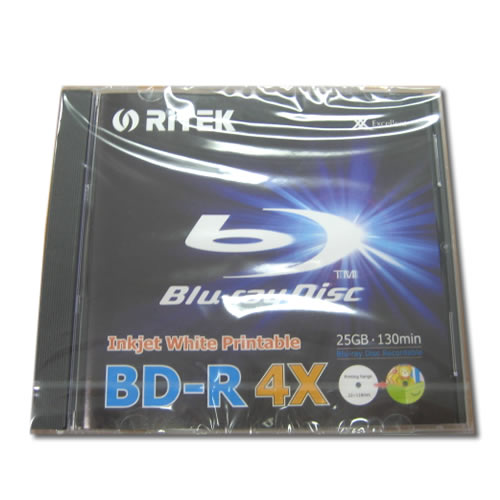 Ritek Blu-ray BD-R 25GB 4X V28-BMDRITBLU-REC01