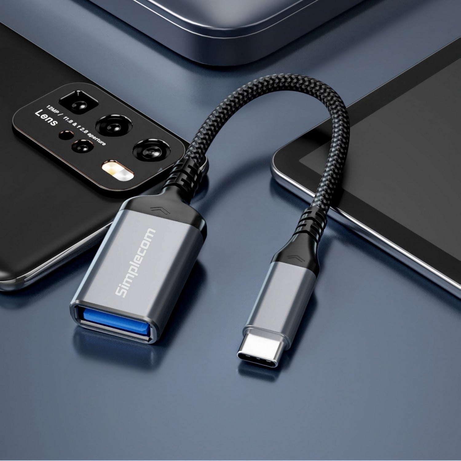 Simplecom CA131 USB-C Male to USB-A Female USB 3.0 OTG Adapter Cable V28-CA131