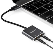 Simplecom CA152 USB to 3.5mm Audio and Microphone Sound Card Adapter for TRS or TRRS Headset with Mic V28-CA152