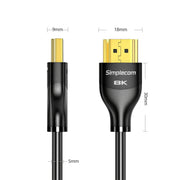 Simplecom CAH510 Ultra High Speed HDMI 2.1 Cable 48Gbps 8K@60Hz Slim Flexible 1M V28-CAH510
