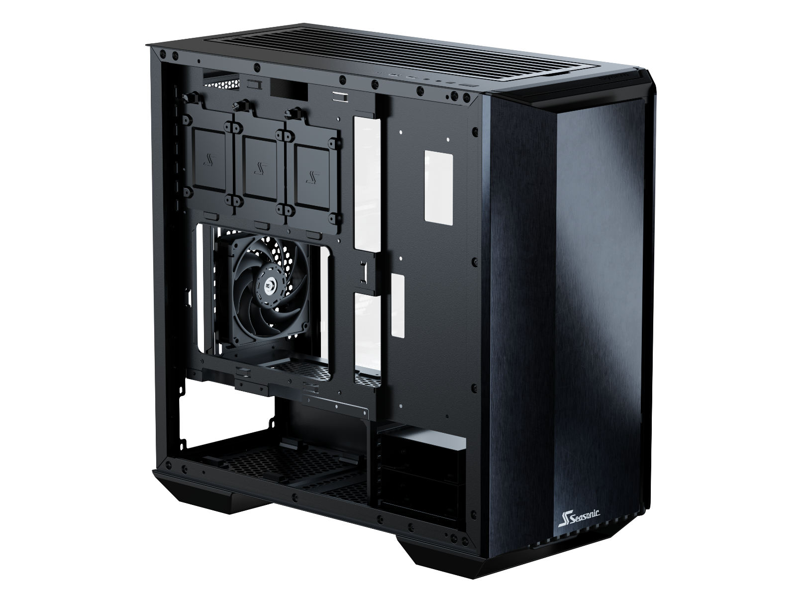 Seasonic Syncro Q704 Aluminum Case with Syncro DPC-850 850W 80 Plus Platinum PSU &amp; Connect Module RED DOT V28-CASSEAQ704DPC8501