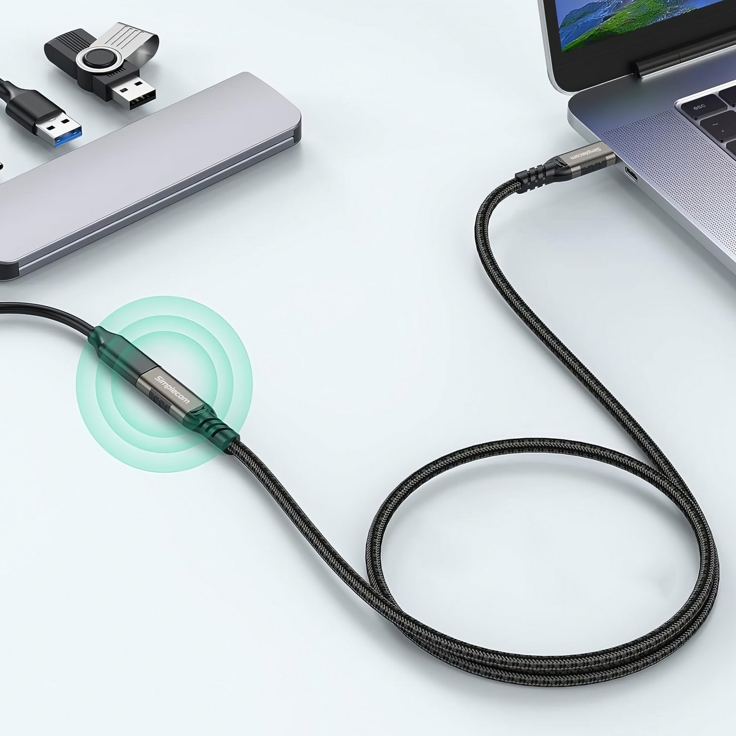 Simplecom CAU610 USB-C Male to Female Extension Cable USB 3.2 Gen2 PD 100W 20Gbps 1M V28-CAU610