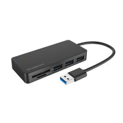 Simplecom CH368 3 Port USB 3.0 Hub with Dual Slot SD MicroSD Card Reader V28-CH368
