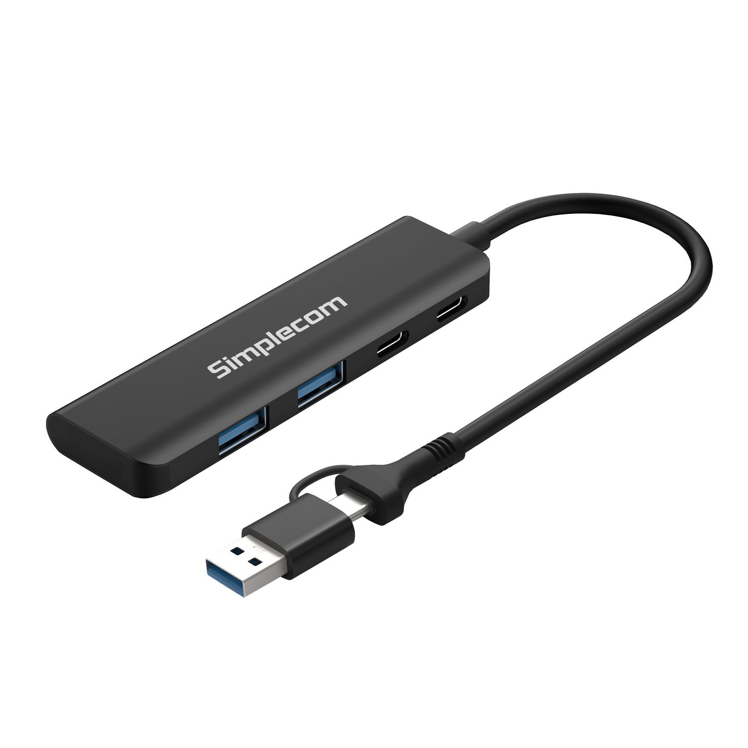 Simplecom CH385 SuperSpeed USB-A and USB-C 4-Port Combo Hub USB 3.2 Gen 1 (2x USB-A and 2x USB-C Ports) V28-CH385
