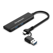 Simplecom CH385 SuperSpeed USB-A and USB-C 4-Port Combo Hub USB 3.2 Gen 1 (2x USB-A and 2x USB-C Ports) V28-CH385