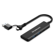 Simplecom CH385 SuperSpeed USB-A and USB-C 4-Port Combo Hub USB 3.2 Gen 1 (2x USB-A and 2x USB-C Ports) V28-CH385