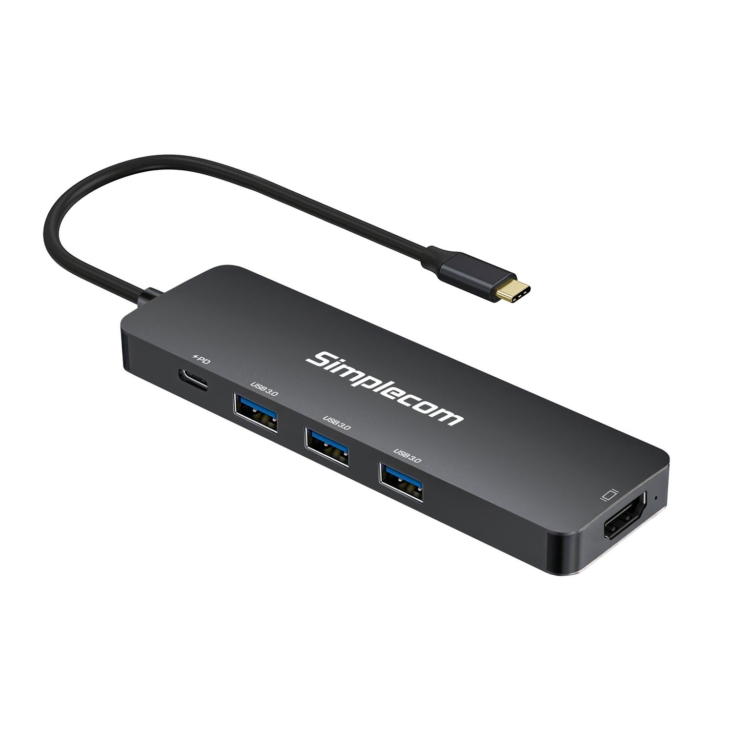 Simplecom CH545 USB-C 5-in-1 Multiport Adapter Docking Station with 3-Port USB 3.0 Hub PD HDMI V28-CH545