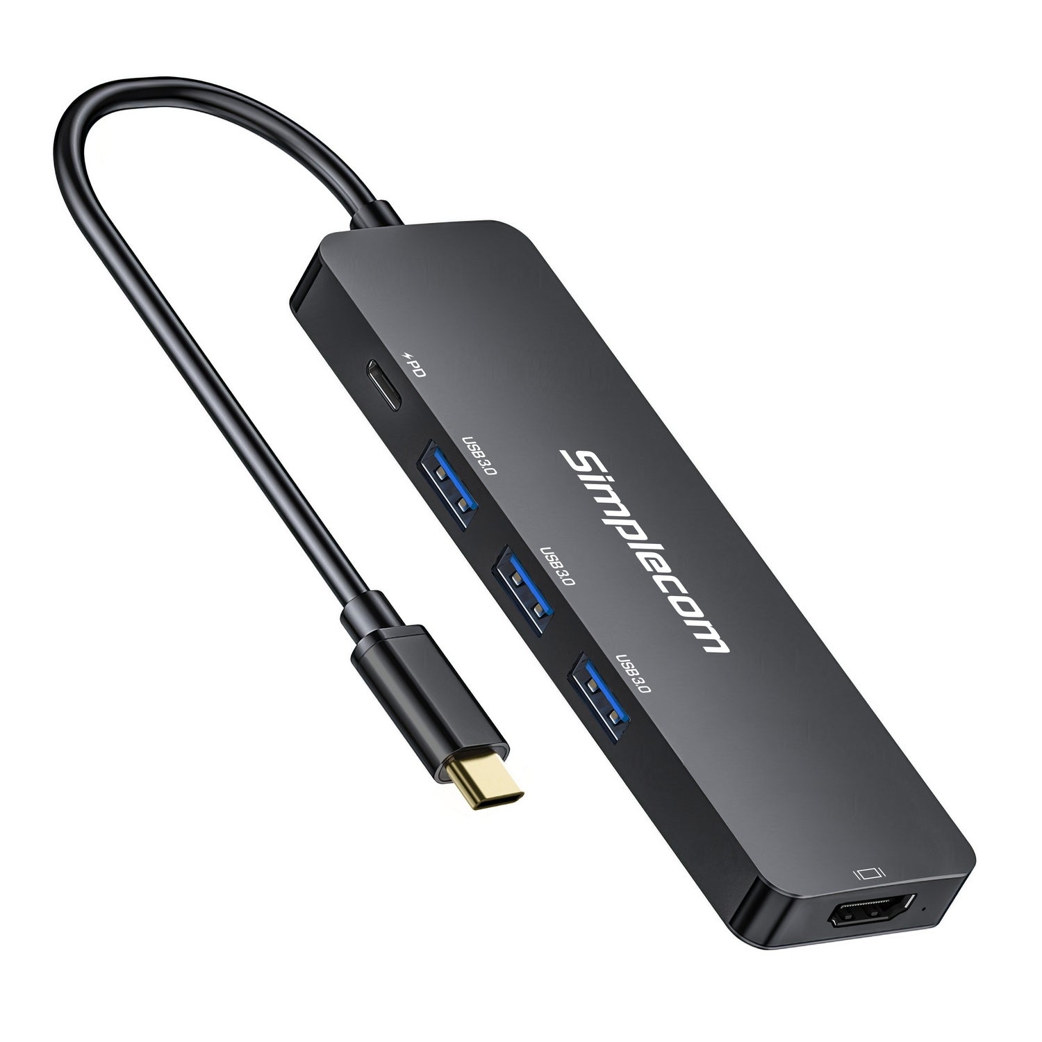 Simplecom CH545 USB-C 5-in-1 Multiport Adapter Docking Station with 3-Port USB 3.0 Hub PD HDMI V28-CH545