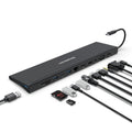 Simplecom CHN622 USB-C 12-in-1 Multiport Docking Station Laptop Stand Dual HDMI + VGA Triple Display Gigabit V28-CHN622