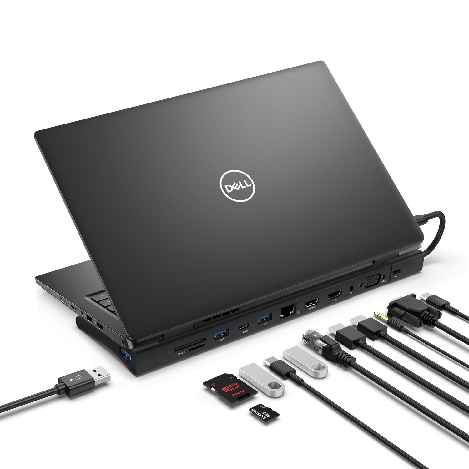 Simplecom CHN622 USB-C 12-in-1 Multiport Docking Station Laptop Stand Dual HDMI + VGA Triple Display Gigabit V28-CHN622