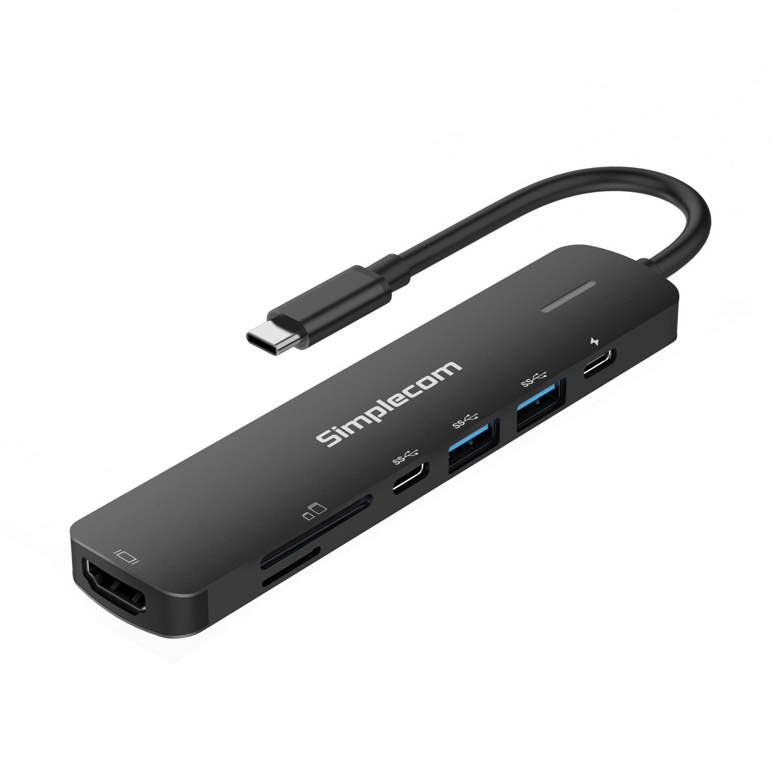 Simplecom CHT570 USB-C SuperSpeed 7-in-1 Multiport Hub Adapter HDMI 2.0 Docking Station V28-CHT570