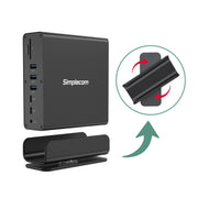 Simplecom CHT815 15-in-1 USB-C 4K Triple Display MST Docking Station with Dual HDMI DP V28-CHT815