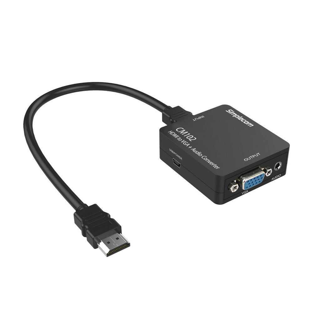 Simplecom CM102 HDMI to VGA + Audio 3.5mm Stereo Converter V28-CM102