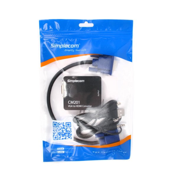 Simplecom CM201 Full HD 1080p VGA to HDMI Converter with Audio V28-CM201
