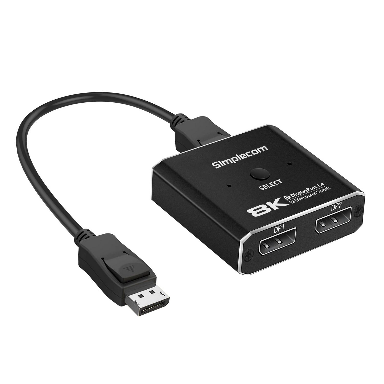Simplecom CM202 Bi-Directional 2 Way DisplayPort Switch Selector DP 1.4 8K V28-CM202