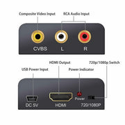 Simplecom CM401v2 Composite AV CVBS to HDMI Video Converter 1080p Upscaler Alloy Case V28-CM401V2