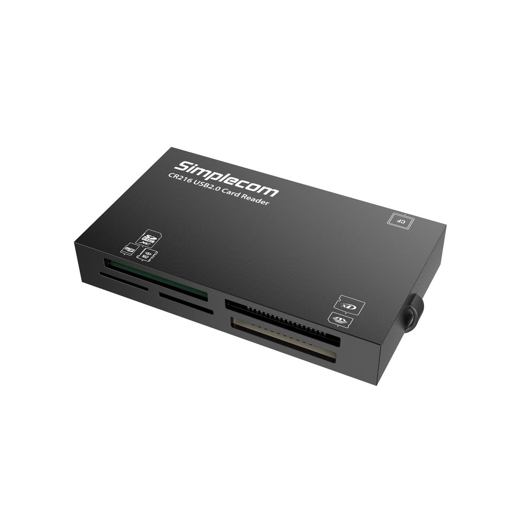 Simplecom CR216 USB 2.0 All in One Memory Card Reader 6 Slot for MS M2 CF XD Micro SD HC SDXC Black V28-CR216-BK