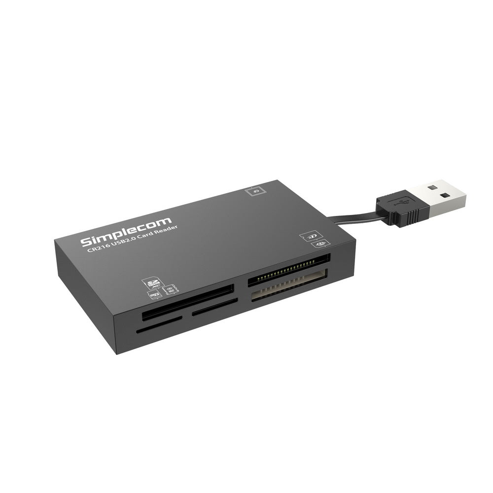 Simplecom CR216 USB 2.0 All in One Memory Card Reader 6 Slot for MS M2 CF XD Micro SD HC SDXC Black V28-CR216-BK