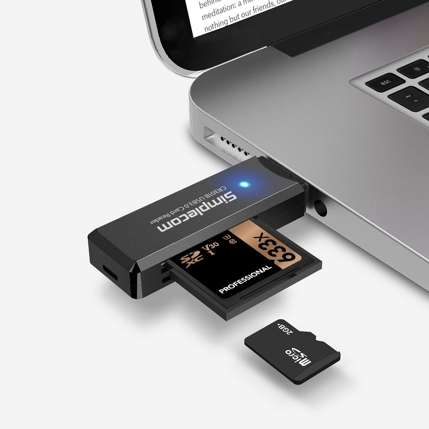 Simplecom CR301B 2 Slot SuperSpeed USB 3.0 Card Reader V28-CR301B
