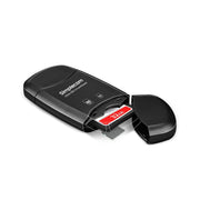 Simplecom CR303 2 Slot SuperSpeed USB 3.0 Card Reader with Dual Caps V28-CR303-BK