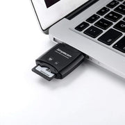 Simplecom CR303 2 Slot SuperSpeed USB 3.0 Card Reader with Dual Caps V28-CR303-BK