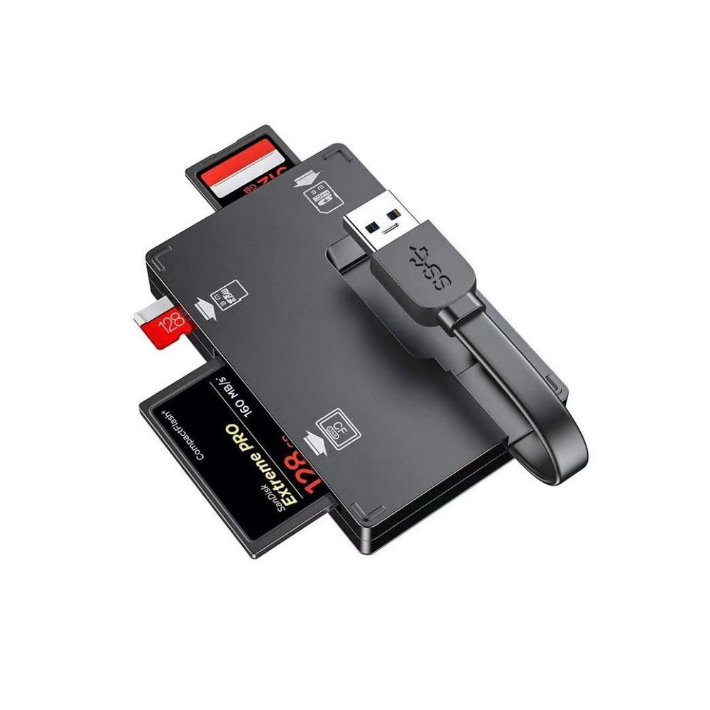 Simplecom CR309 3-Slot SuperSpeed USB 3.0 Card Reader with Card Storage Case V28-CR309