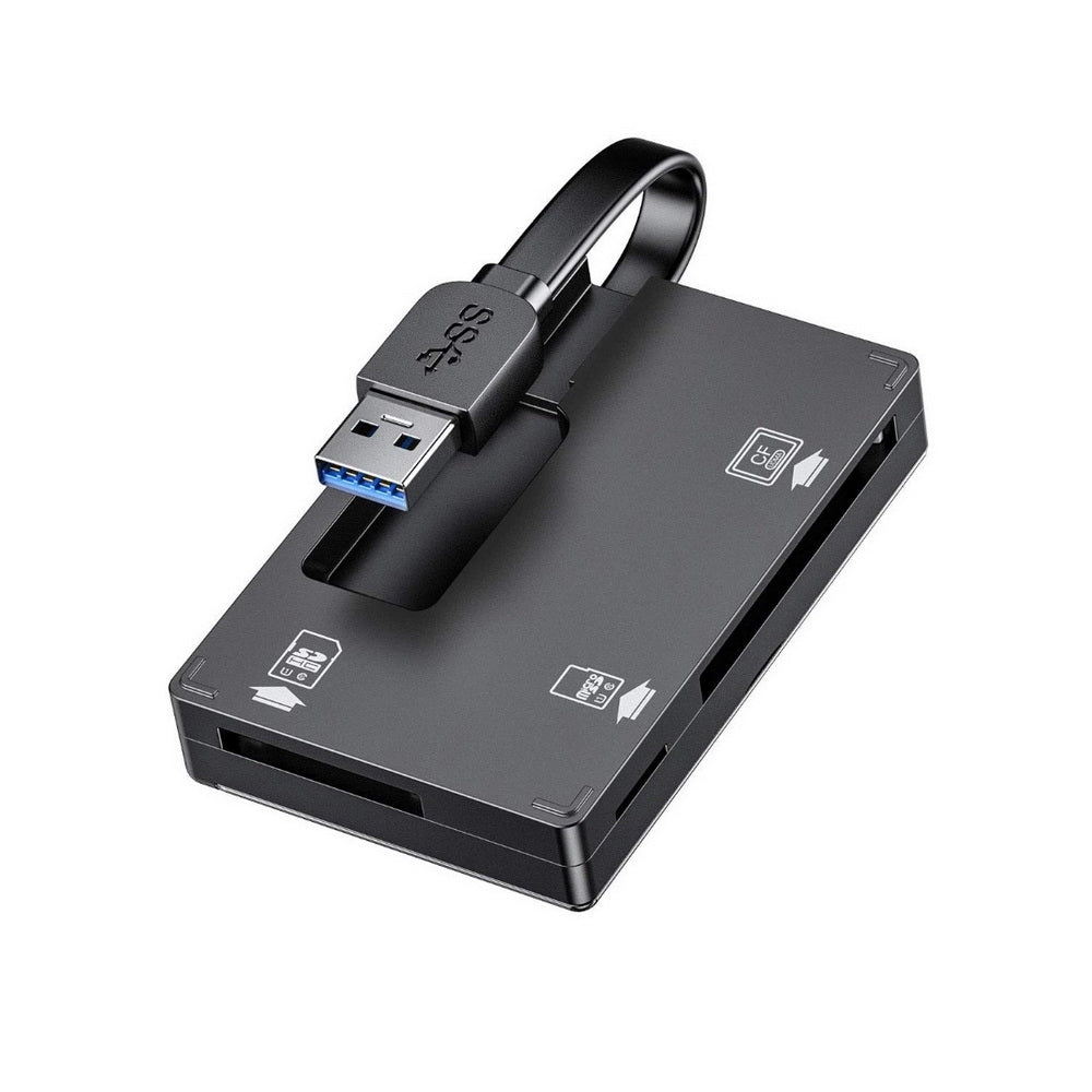Simplecom CR309 3-Slot SuperSpeed USB 3.0 Card Reader with Card Storage Case V28-CR309