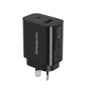 Simplecom CU220 Dual Port PD 20W Fast Wall Charger USB-C + USB-A for Phone Tablet V28-CU220