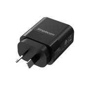 Simplecom CU221 Dual USB-C Fast Wall Charger PD 20W for Phone Tablet V28-CU221