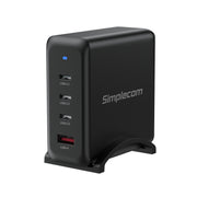 Simplecom CU400 4-Port PD 100W GaN Fast Charger 3xUSB-C + USB-A for Phone Tablet Laptop V28-CU400