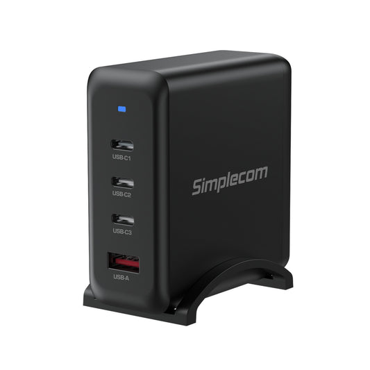 Simplecom CU400 4-Port PD 100W GaN Fast Charger 3xUSB-C + USB-A for Phone Tablet Laptop V28-CU400