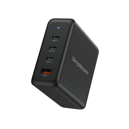 Simplecom CU400 4-Port PD 100W GaN Fast Charger 3xUSB-C + USB-A for Phone Tablet Laptop V28-CU400