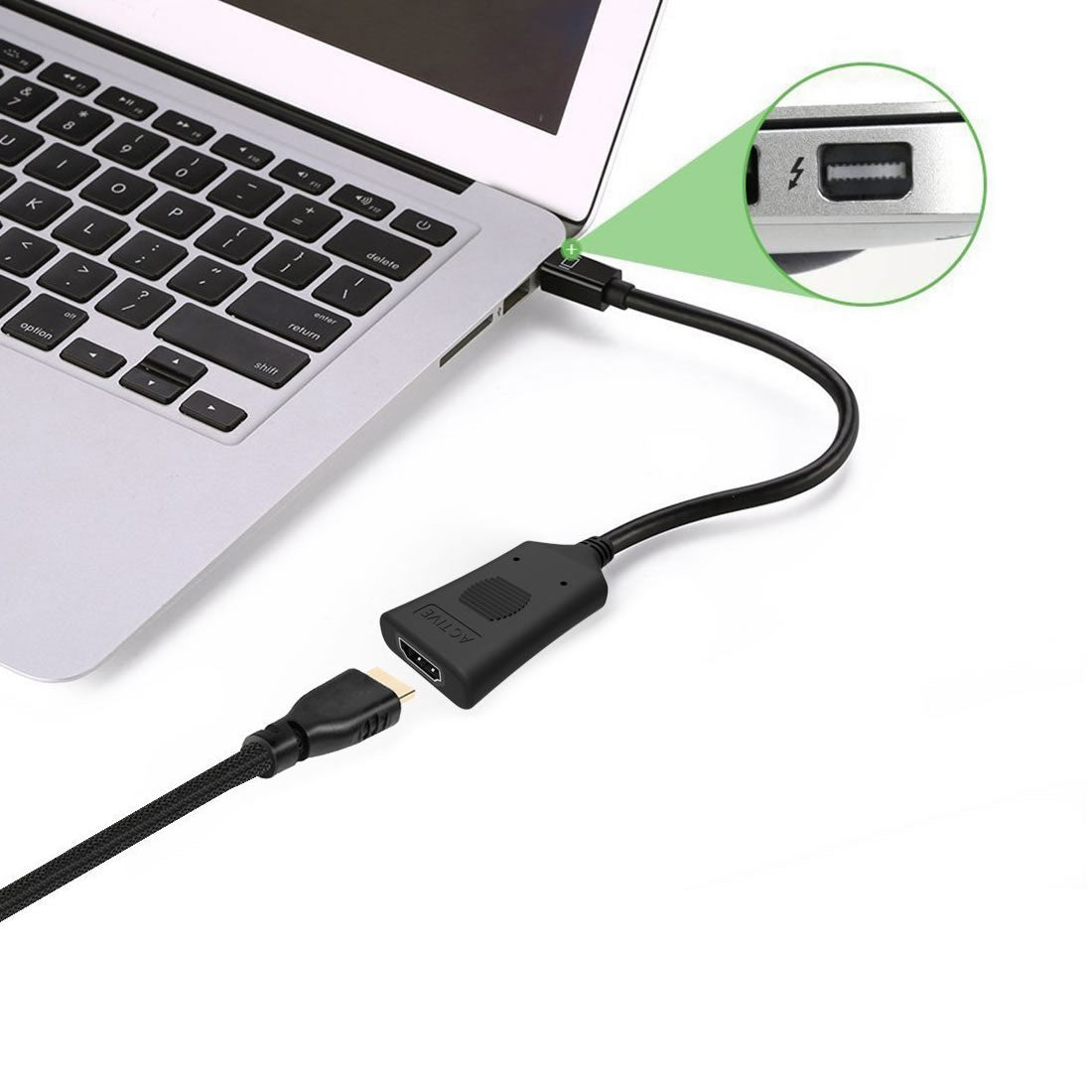 Simplecom DA101 Active MiniDP to HDMI Adapter 4K UHD (Thunderbolt and Eyefinity Compatible) V28-DA101
