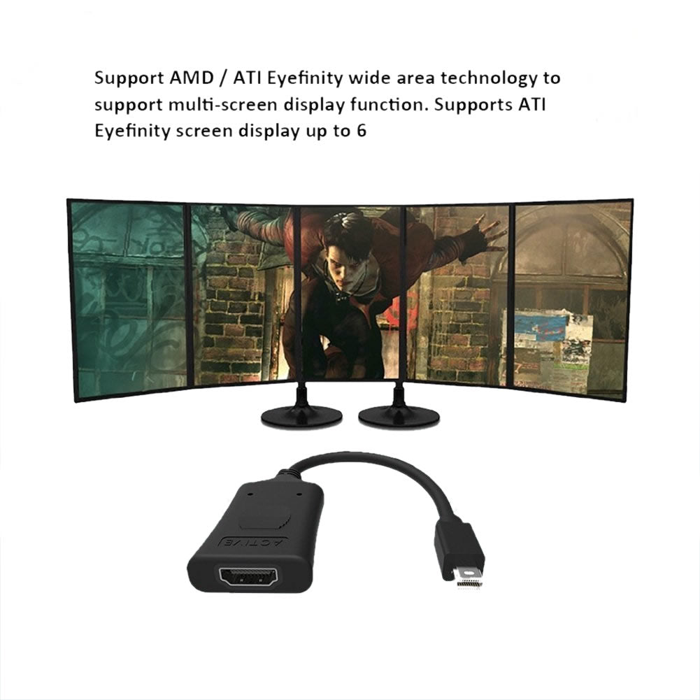 Simplecom DA101 Active MiniDP to HDMI Adapter 4K UHD (Thunderbolt and Eyefinity Compatible) V28-DA101