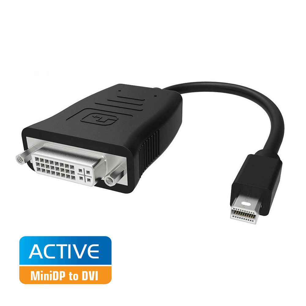 Simplecom DA102 Active MiniDP to DVI Adapter 4K UHD (Thunderbolt and Eyefinity Compatible) V28-DA102