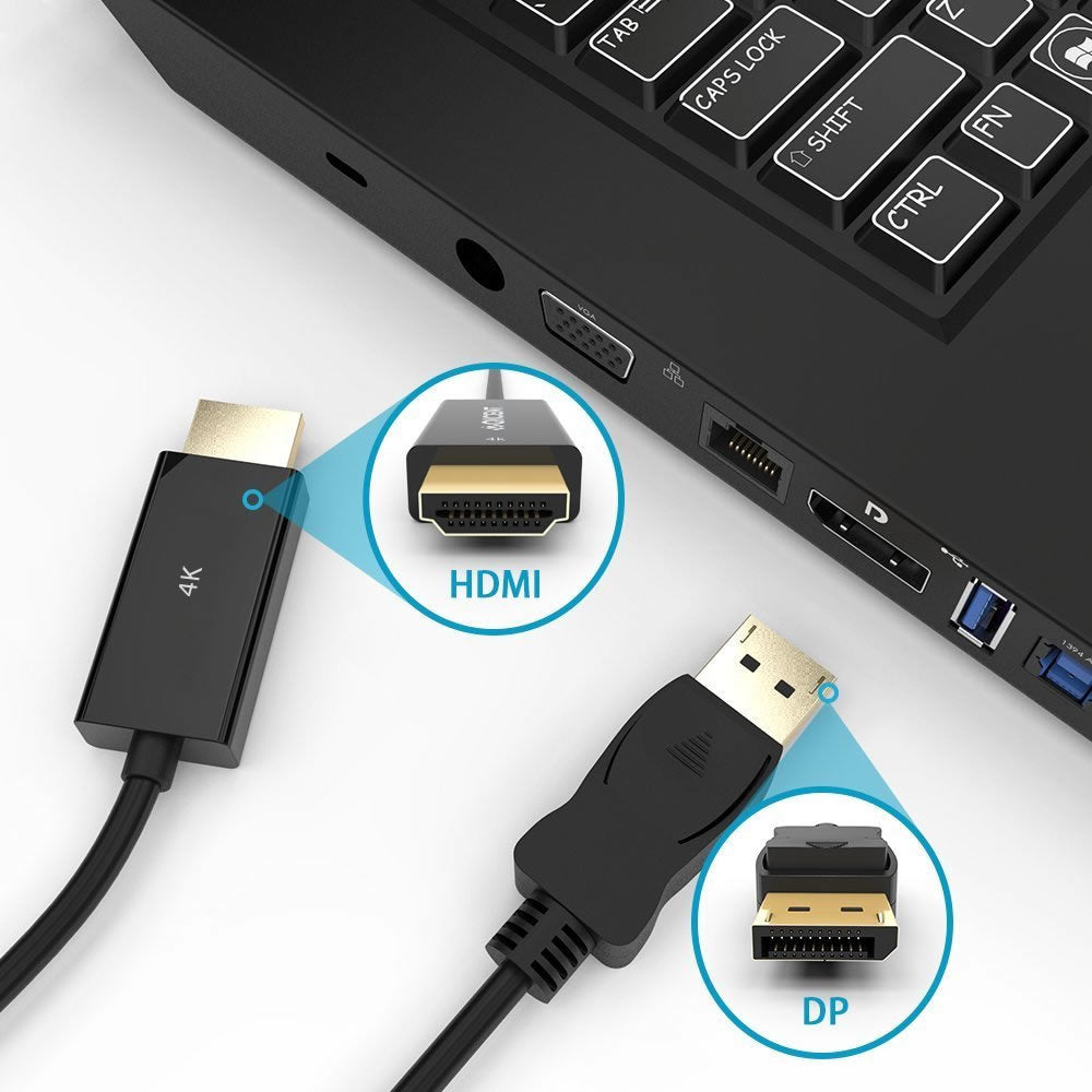 Simplecom DA201 4K DisplayPort to HDMI Cable 2160P Ultra HD 1.8M V28-DA201