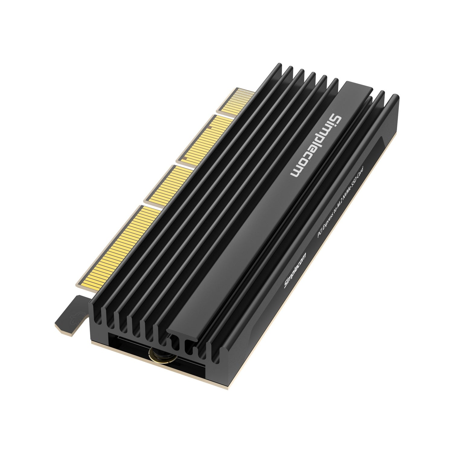 Simplecom EC415B NVMe M.2 SSD to PCIe x4 x8 x16 Expansion Card with Aluminium Heat Sink Black V28-EC415B