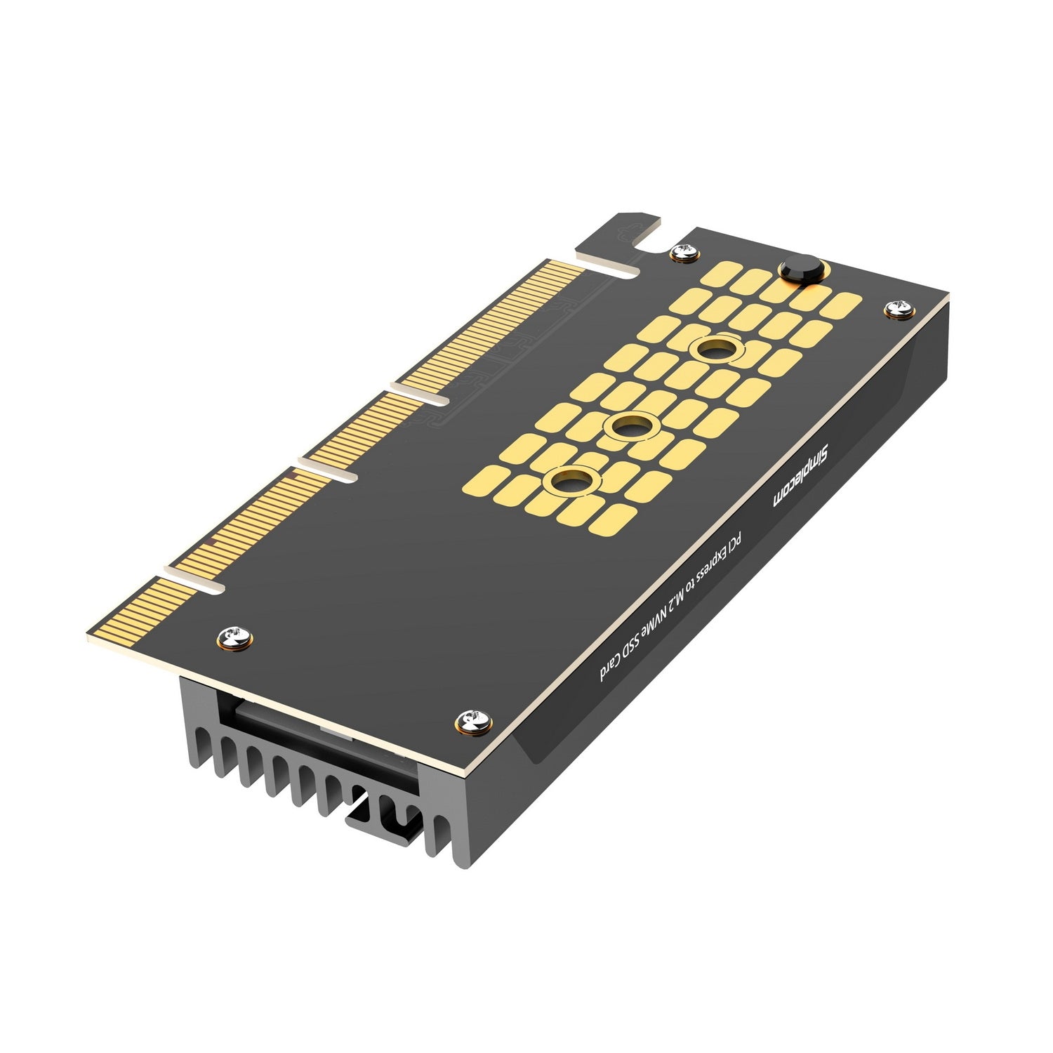 Simplecom EC415B NVMe M.2 SSD to PCIe x4 x8 x16 Expansion Card with Aluminium Heat Sink Black V28-EC415B