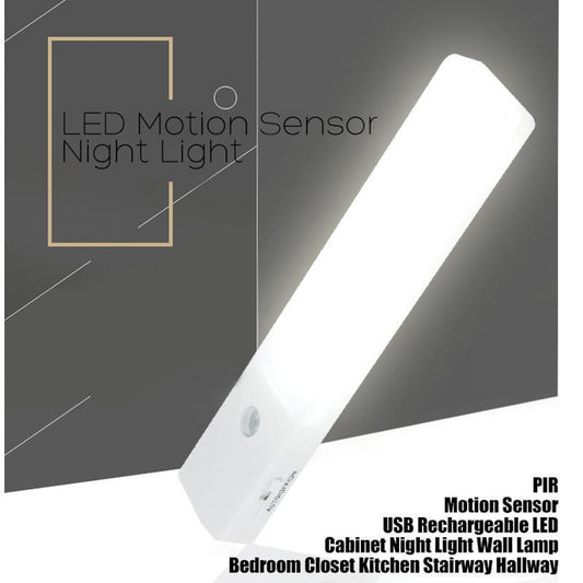 EL608 Rechargeable Infrared Motion Sensor Wall LED Night Light Torch (Warm White) V28-EL608-3K