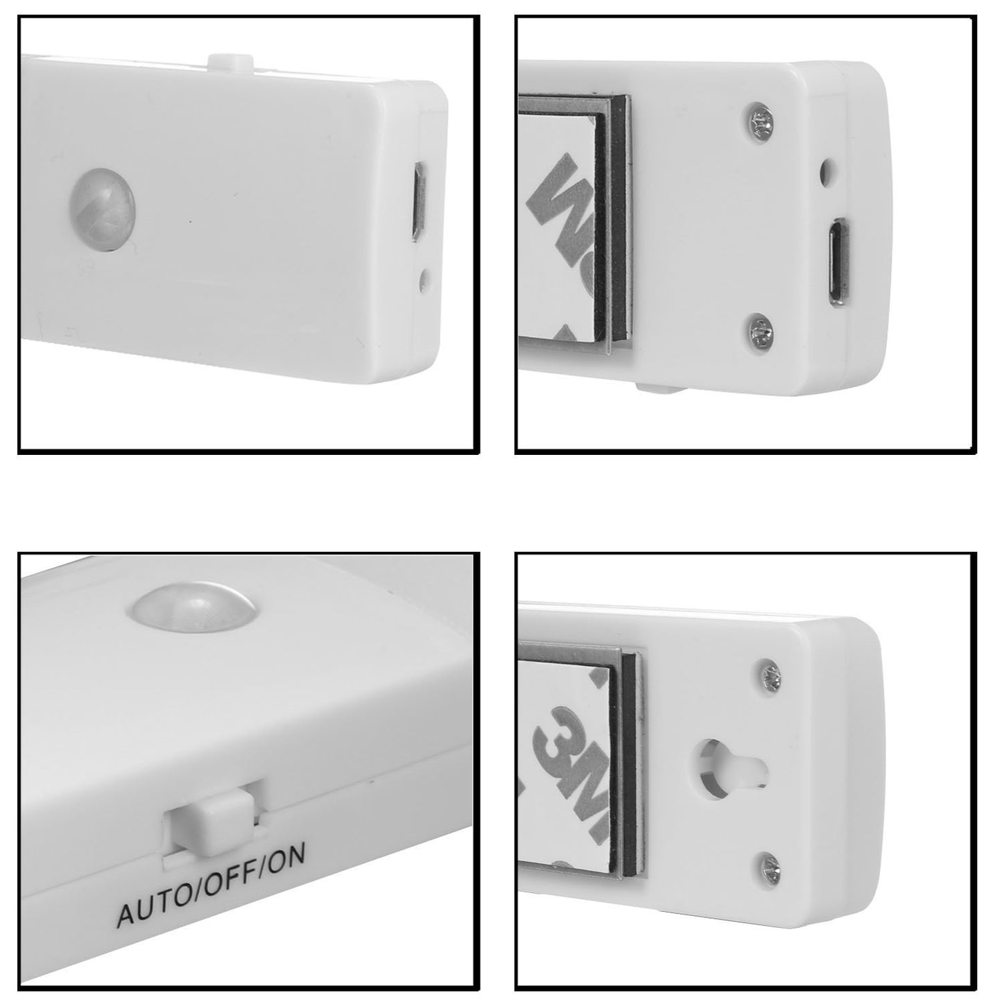 EL608 Rechargeable Infrared Motion Sensor Wall LED Night Light Torch (Warm White) V28-EL608-3K