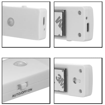 EL608 Rechargeable Infrared Motion Sensor Wall LED Night Light Torch (Warm White) V28-EL608-3K