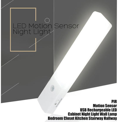 EL608 Rechargeable Infrared Motion Sensor Wall LED Night Light Torch (Cool White) V28-EL608-6K
