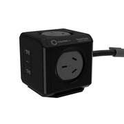 Allocacoc PowerCube Extended 4 Outlets 2 USB-A + 1 USB-C PD 20W with Surge 1.5M Black (11407-AUEUAC) V28-ELEALL11407BK
