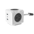 Allocacoc PowerCube Extended 4 Outlets 2 USB-A + 1 USB-C PD 20W with Surge 1.5M Grey (11407-AUEUAC) V28-ELEALL11407GY